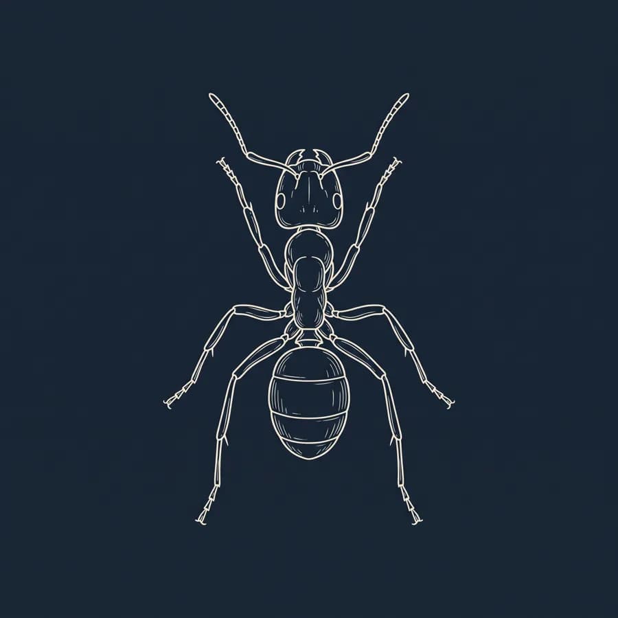 Мурахи — Monomorium pharaonis, наукова таблиця